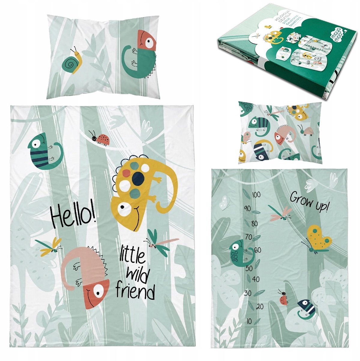 Kameleon Kinderbeddengoed Set 100x135cm - 100% Katoen