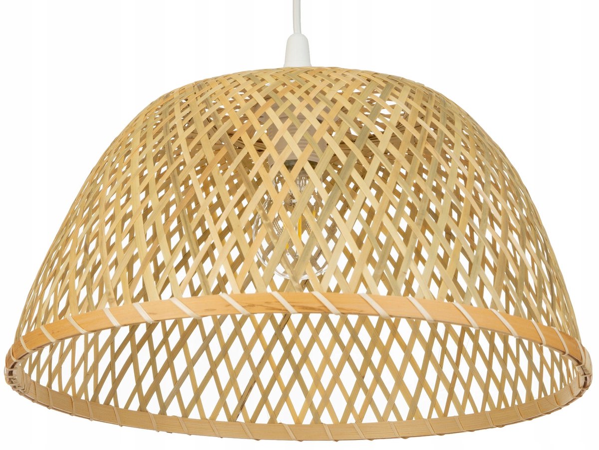 BOHO Hanglamp Bamboe Wit - Handgeweven, Natuurlijk Design