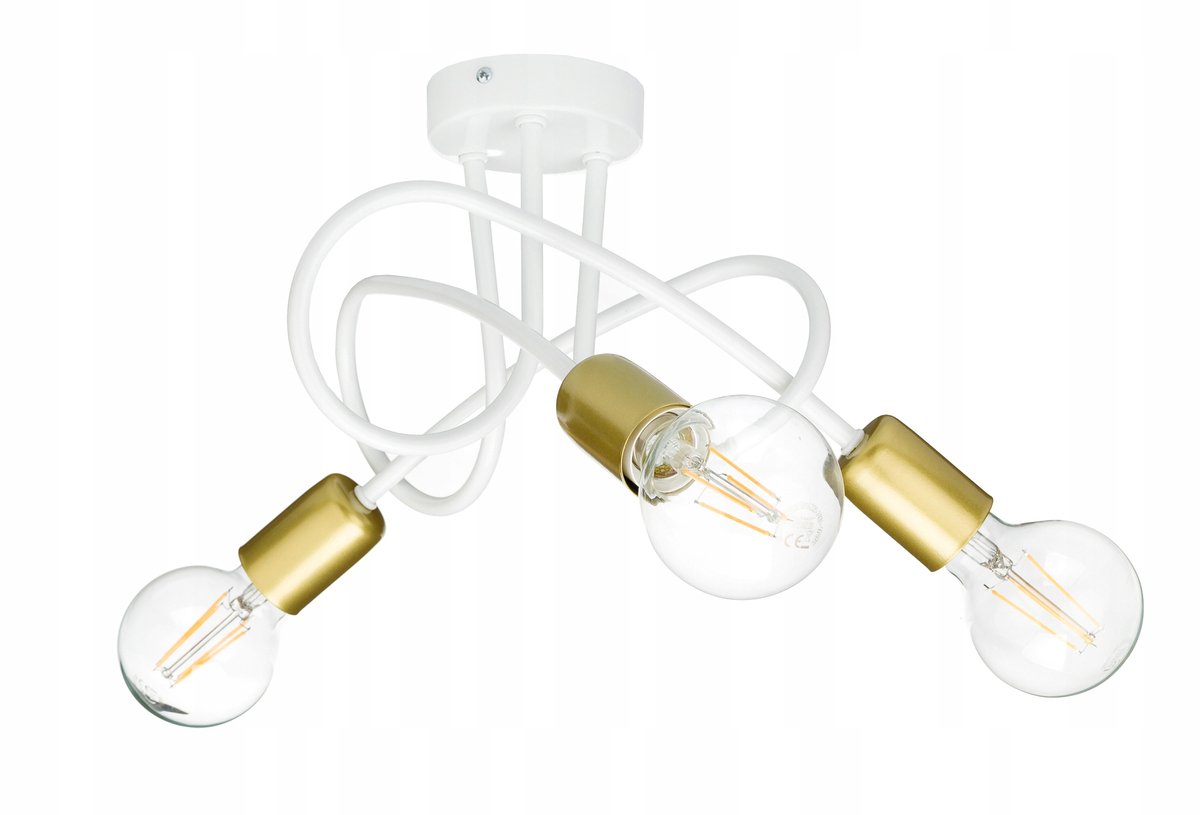 Gouden Loft Plafondlamp met 3xE27 Fitting - Modern Design
