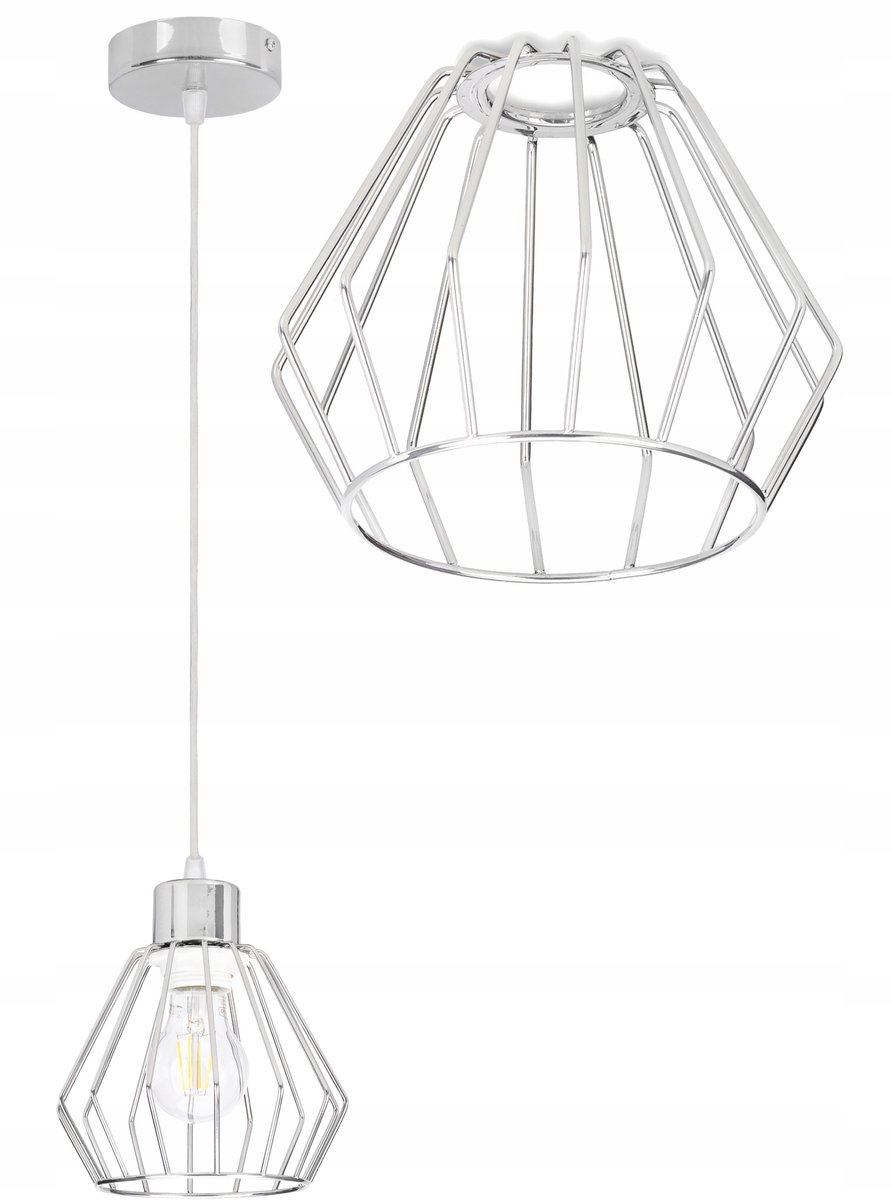 Loft Draad Hanglamp E27 - Zwart Metaal, 1 Lichtpunt