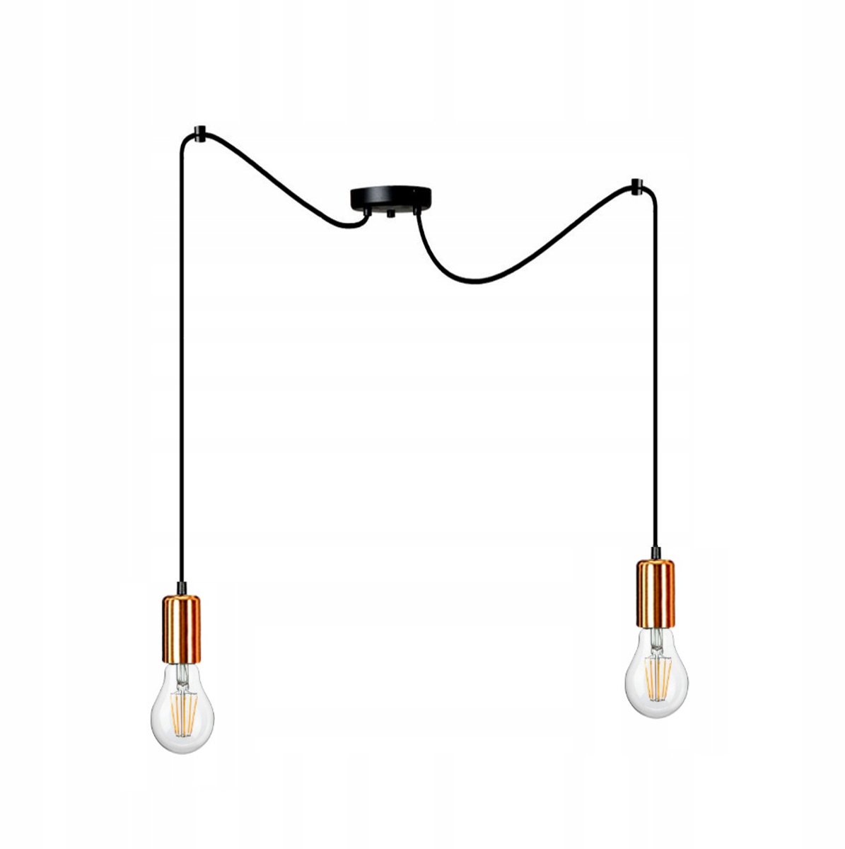 Zwarte Hanglamp Spider Zwart Koper E27