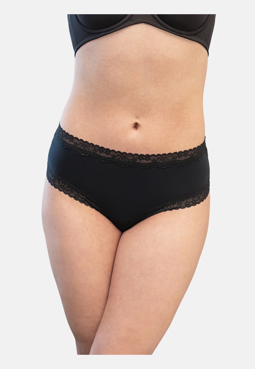 High-Panty COTTON-LACE BASIC