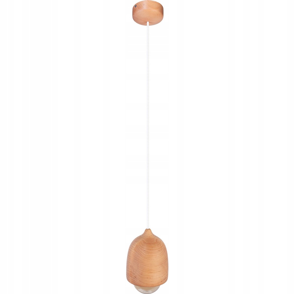 Hellux CASTOR 1 Hanglamp E27 Transparant Hout/Kunststof