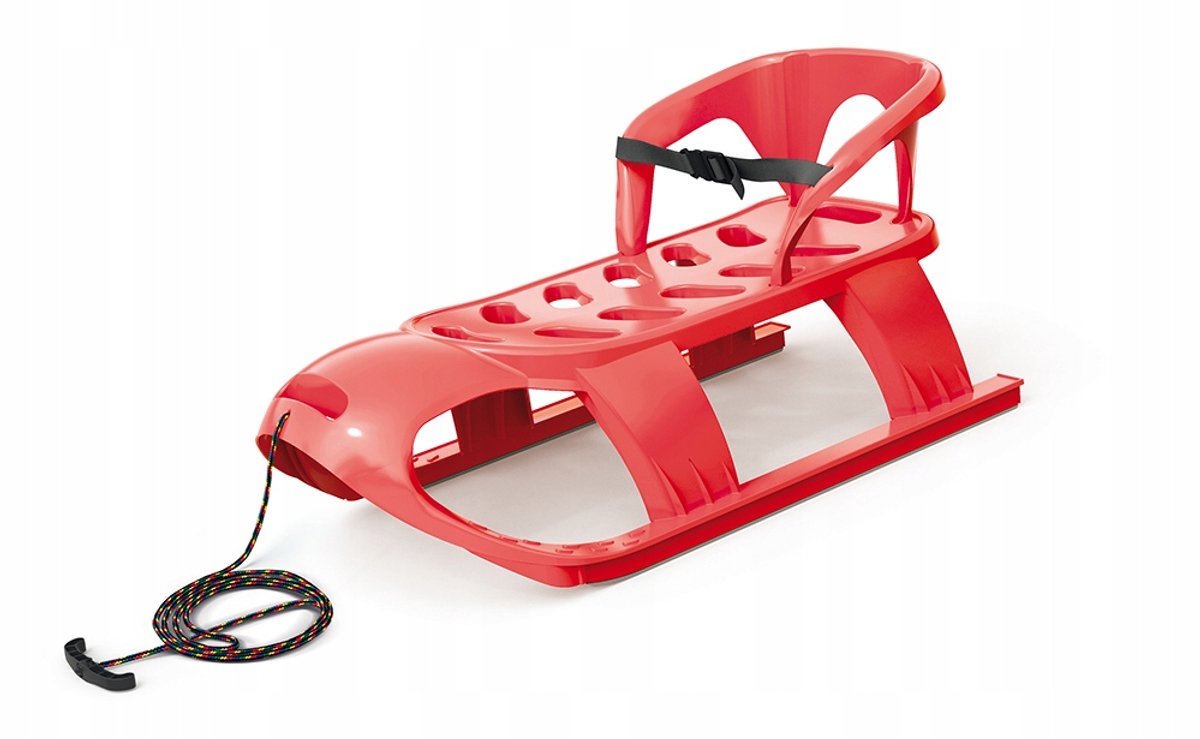 ISBUS-1788C Rode kunststof kinderslaapzak met rugleuning