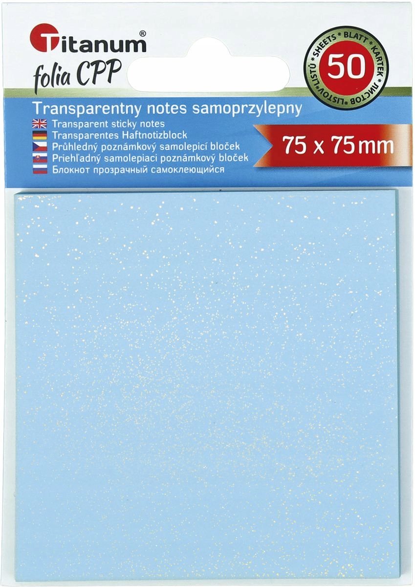 Titanum vaste Notitieblokjes PP Blauw 75x75mm - 50 Vel