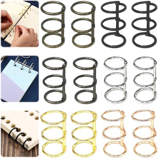 Boekbinders Ringen Metaal 3mm Dik Binnenmaat 38mm - 8 Stuks Creaknutselen.nl Hobbymaterialen