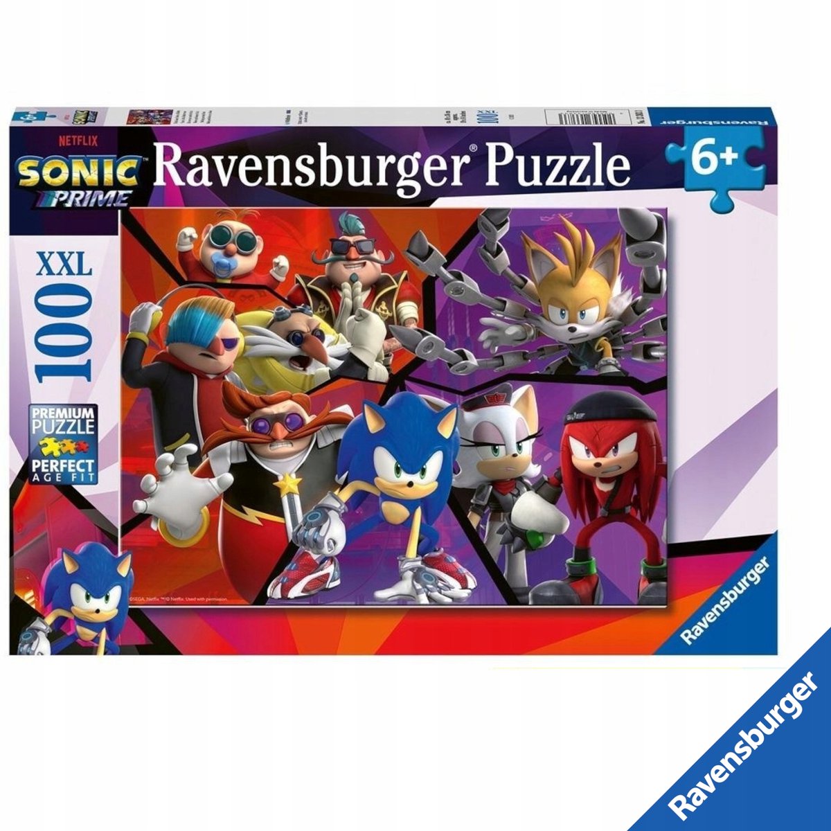 Ravensburger XXL Puzzel 100 Stukjes - Sonic Prime Netflix