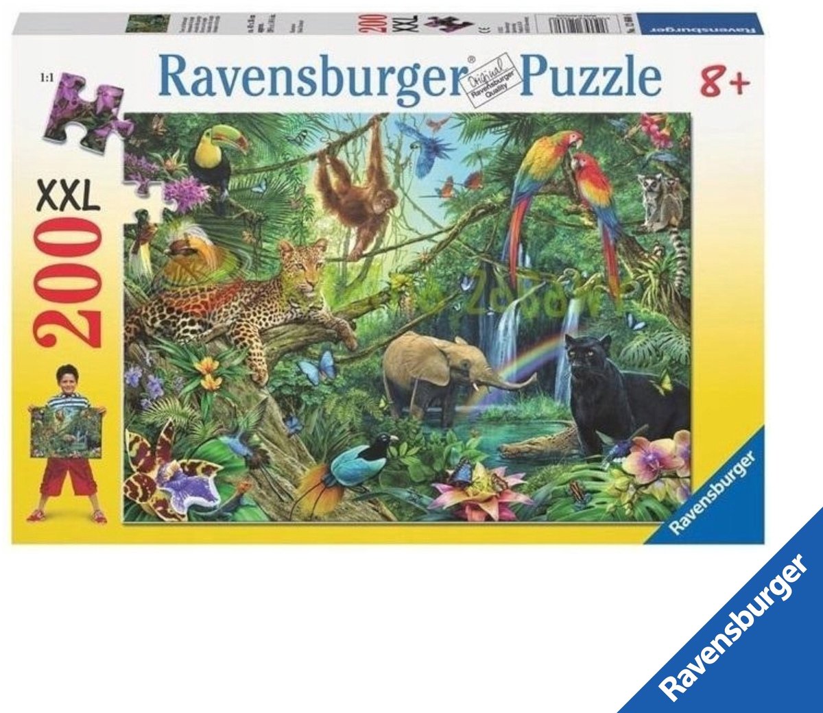 Ravensburger Puzzel 200 XXL Dieren in de Jungle