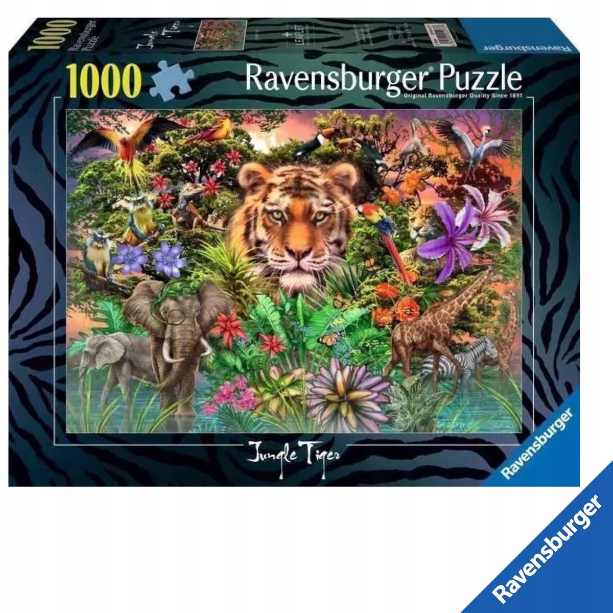 Ravensburger Premium Puzzel 1000 Stukken - Tijger in de Tuin