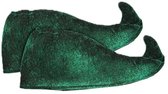 Kerstelf schoencovers/overtrekken groen voor volwassenen - Kerst elfen accessoires