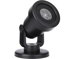 ENTAC LED Kerst Projector - 6W - Vast Sneeuwvlok Patroon - Voor Binnen & Buiten - IP44 - Gevel- & Muurverlichting - Projectie Lamp - Met Grondpin & Voet