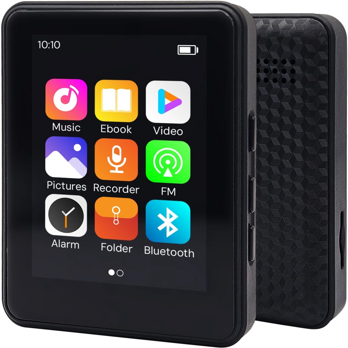 MP3 Speler Bluetooth - Compacte MP4 Video Speler - Dictafoon - BT 5.3 - FM Radio - Touchscreen - MP14 - Zwart