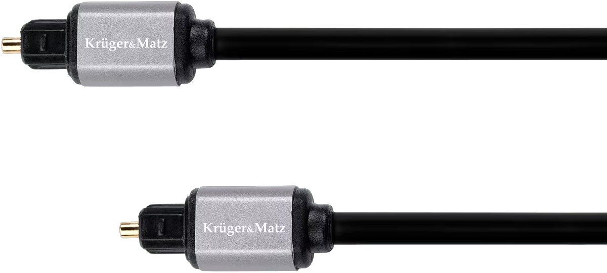 Kruger&Matz Basic Serie - Optische Kabel - 1,5m - Toslink - Digitale Audio