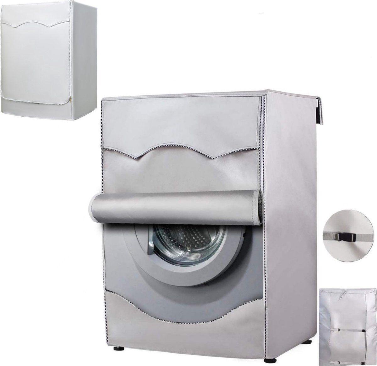 Wasmachine Hoes - Wasmachine Beschermer - Waterdicht, Zonwerend en Stofdicht - Past op de meeste machines met voorlader - 60 x 60 x 85 CM