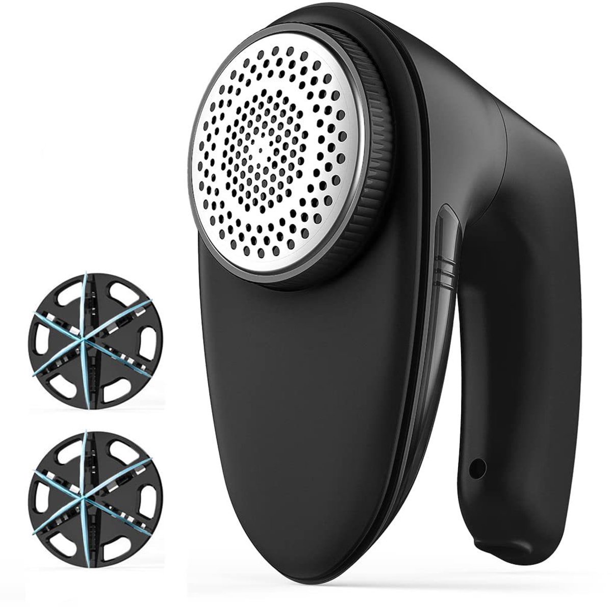 Gloovon® - Elektrische Pluizenverwijderaar - Pluizentondeuse - Draadloos - Accuduur 60 minuten - Draadloos en oplaadbaar - Ontpluizer - 2 Extra mesjes - Zwart