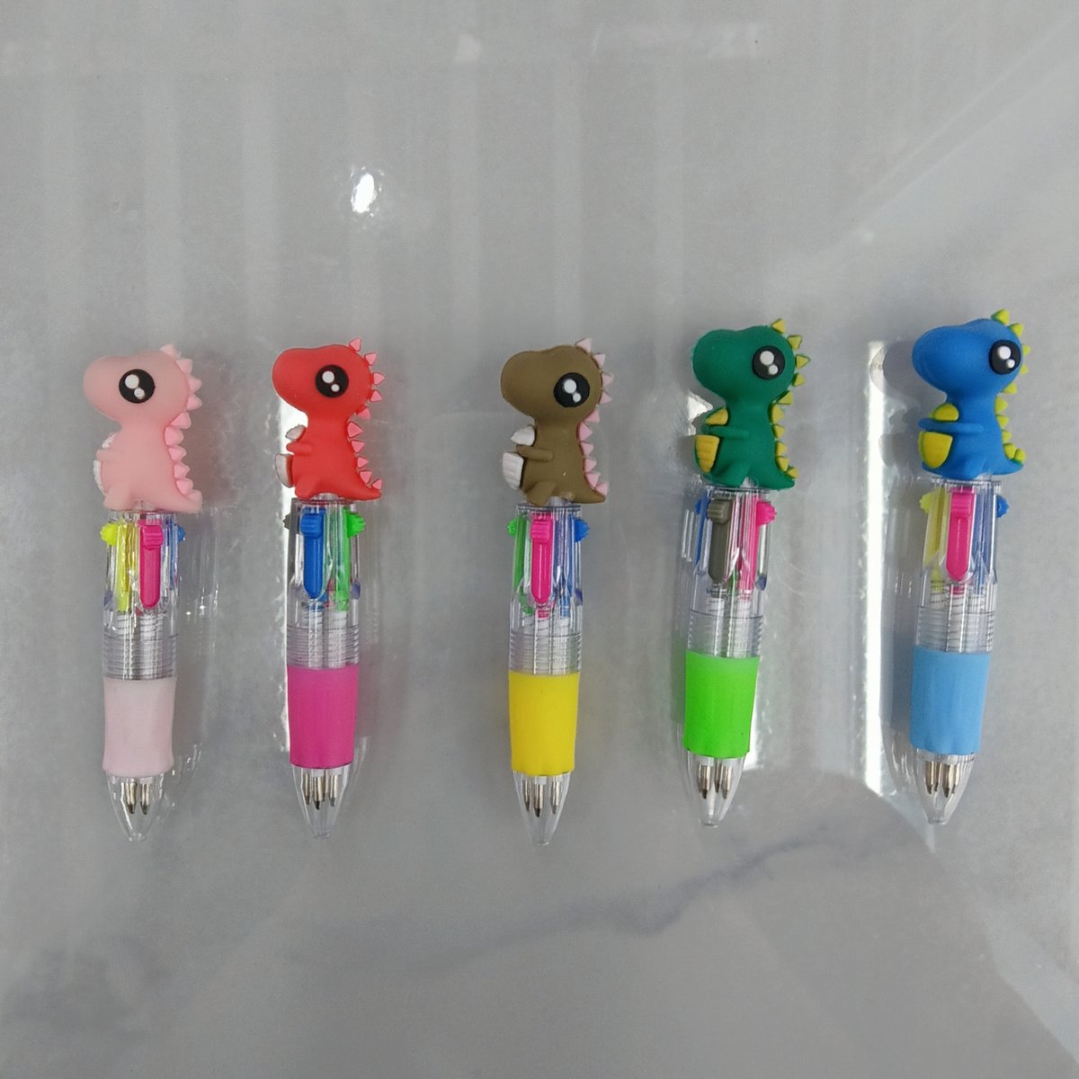 Duckiez 6 Color Ballpen. Dino - 1 stuk