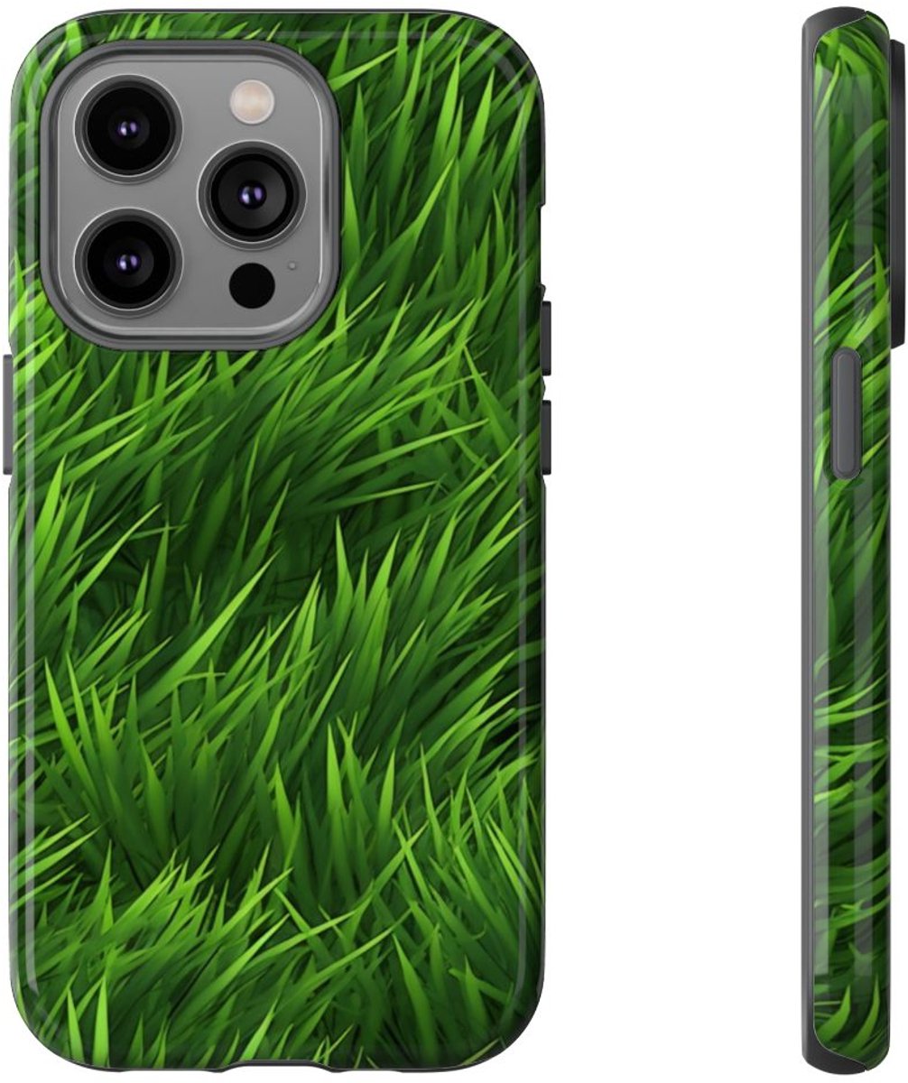 Weelderig Groen Grasstructuur – Telefoonhoesje Geschikt voor iPhone 14 Pro