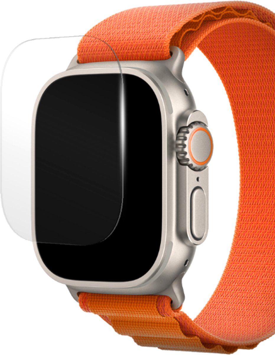 BodyGuardz Apex Screenprotector Apple Watch Ultra Ultra 3 - Onbreekbaar met CrystalCore-technologie - Eenvoudige installatie met anti-stof hechting - Perfecte helderheid en vlekbestendigheid - Transparant