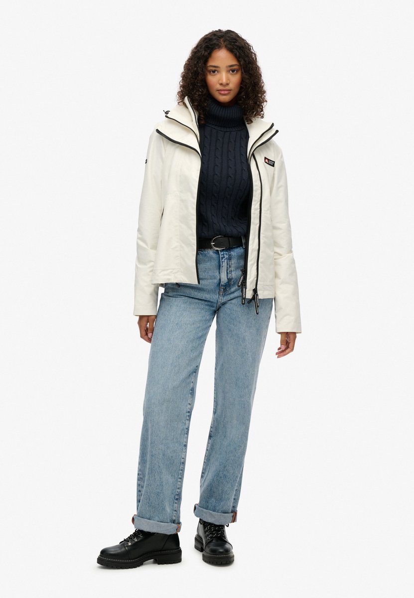 Superdry Mountain windjack met capuchon Dames Creme