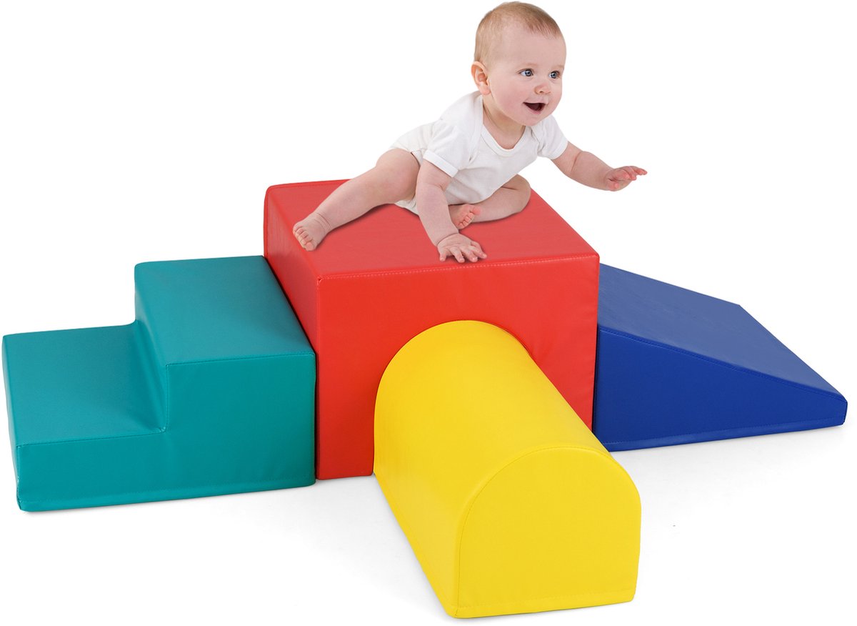 COSTWAY Schuimrubberen bouwstenen voor kinderen, zachte COSTWAY Schuimrubberen bouwstenen voor kinderen, zachte