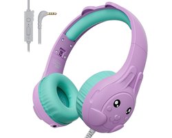 Koptelefoon kinderen met draad - Kinderkoptelefoon - Bedrade hoofdtelefoon - Veilig volume - School - Tablet - Laptop - Reizen - Muziek luisteren