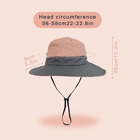 Opvouwbare dameshoed, buitenzonbescherming, strand, zomer, brede rand, UV-bescherming — afbeelding 4