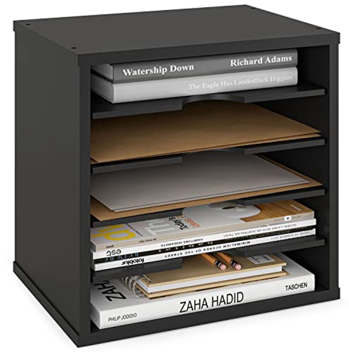 File Organizer met 5 Verstelbare Planken voor een Opgeruimd Bureau
