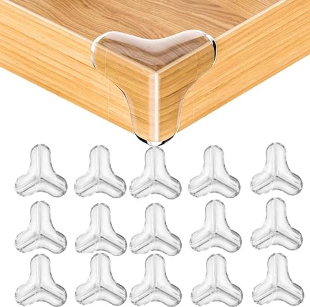 Image of 20 stuks hoekbescherming - Transparante siliconen randbescherming voor babyveiligheid