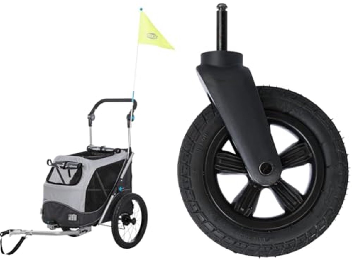 Fietsaanhanger met Snelvouwfunctie en Jogger Voorwiel - Geschikt voor Fietskarren