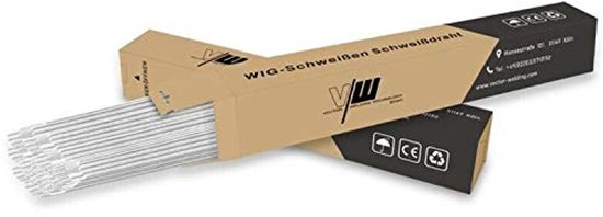 STAHLWERK TIG lasdraden staal/roestvrij staal/ 1,6 mm x 500 mm / 1 kg per stuk