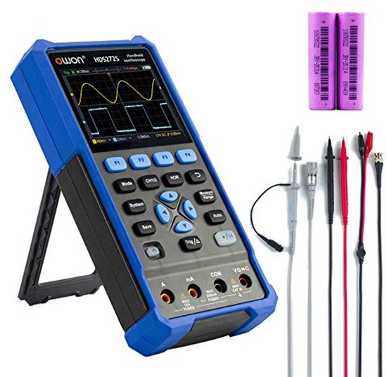 DewinLVD DST-210 Handheld oscilloscoop, 3-in-1 digitale multimeter oscilloscoop signaalgenerator 10 MHz bandbreedte 19999 tellers 48 MSPS bemonsteringsfrequentie AC DC spanning stroom capaciteit