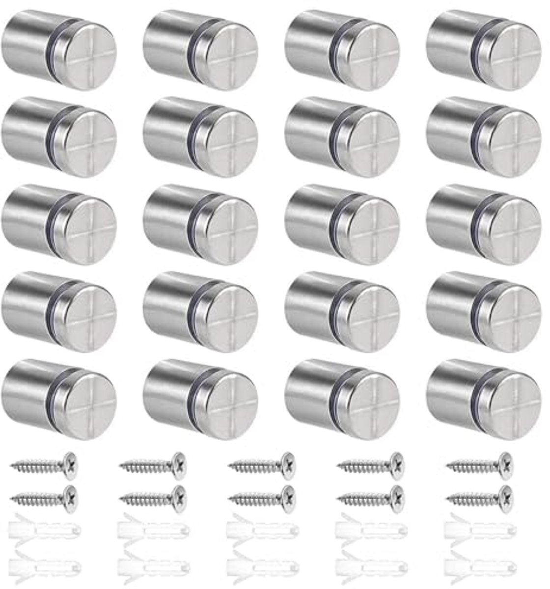 20 Stuks Standoff Bevestigingen 19x25mm Rvs voor Teken Displays