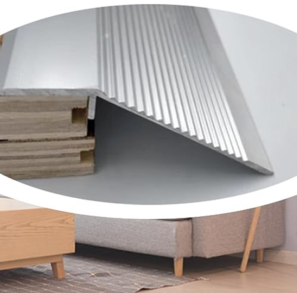 Vloerovergangsstrip voor Hoogteverstelling 10-50mm - Ideaal voor Deurdrempels en Vloeren
