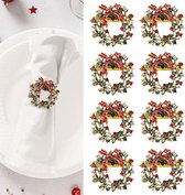 6 Anneaux De Serviette Forme Flocon De Neige - Décoration élégante Pour Mariage, Noël Ou Banquet - 12
