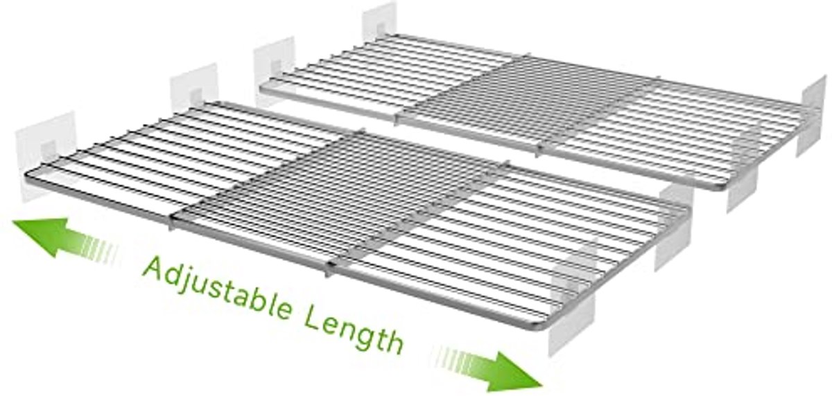 Uitbreidbare Kastplanken Organizers voor Kasten - Verstelbare Plank voor Optimaal Opslag Gemak - 2 Stuks