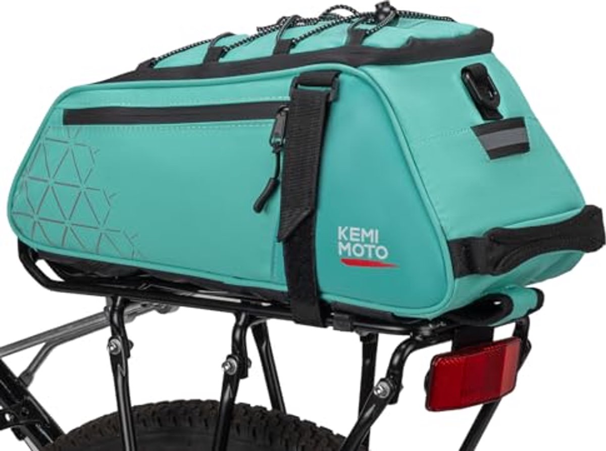 Fietstas Bagagedrager - Fietstas Achtertas - Fietsen Pendelen - Waterafstotend PVC - 8 Liter - Groen