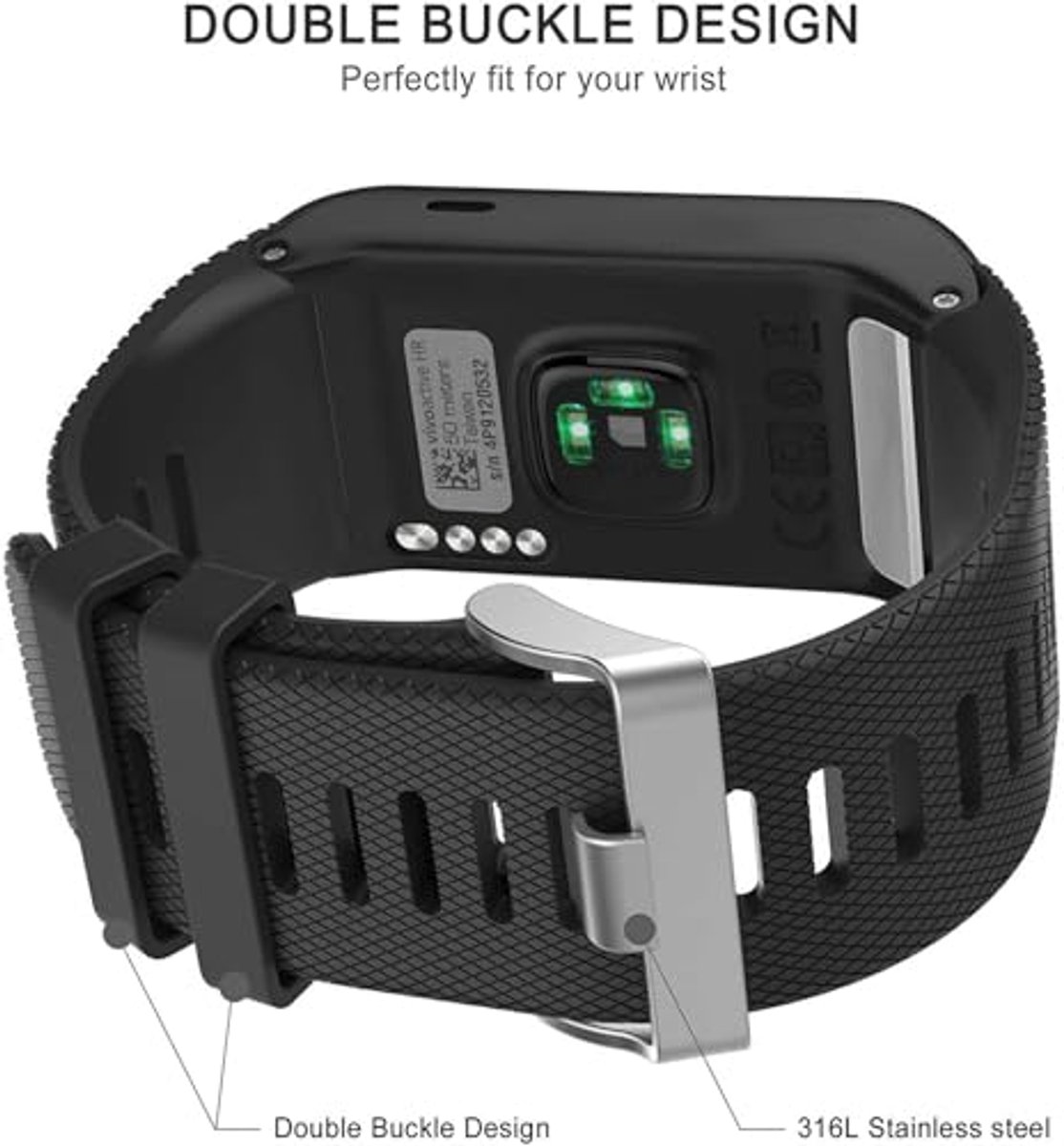 Silicone Vervangband voor Vivoactive HR Horloge - Verstelbare Smartwatch Armband