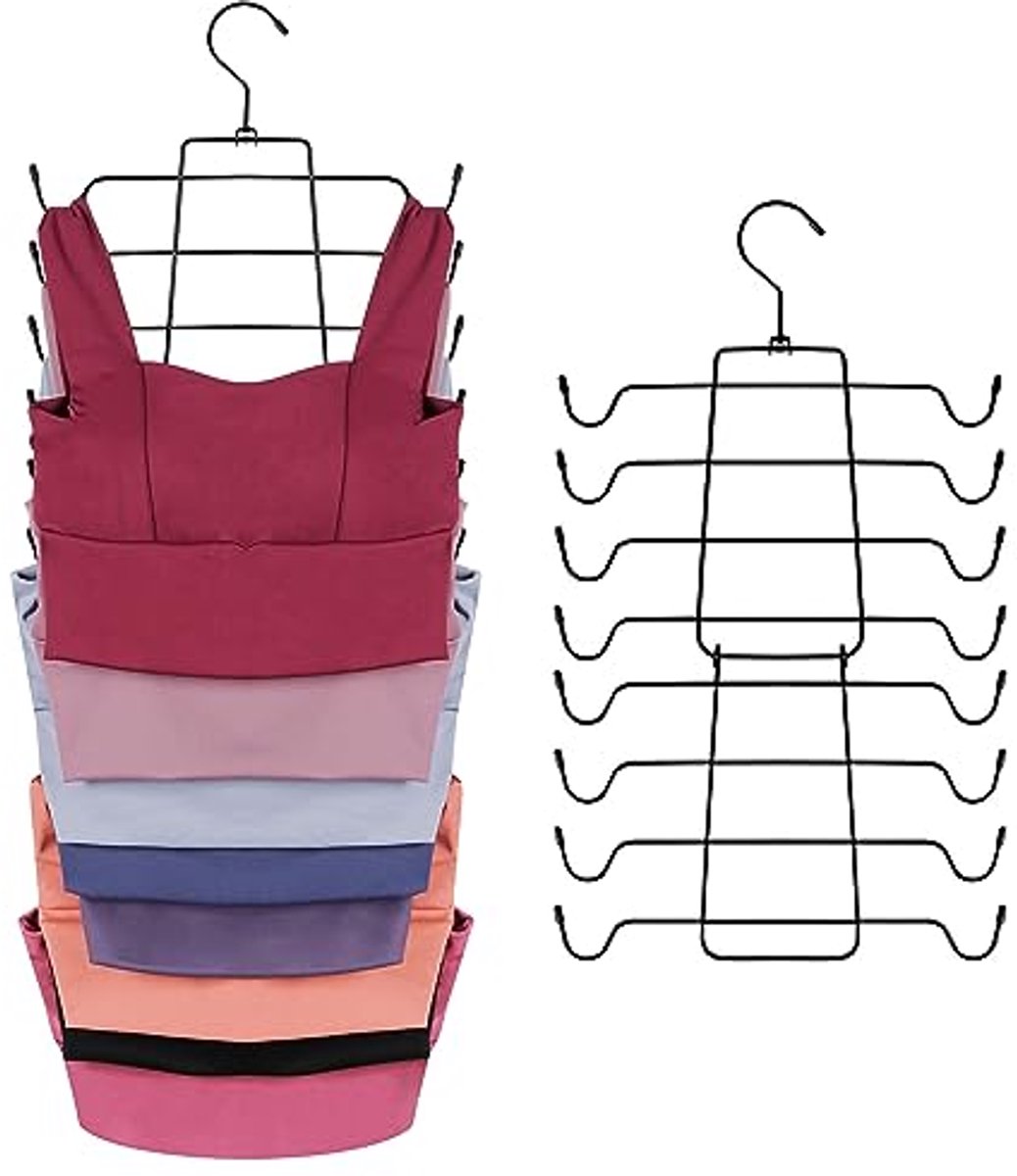 Metalen Ruimtebesparende Hanger voor Tanktops en BH's - 2 Pack Organizer