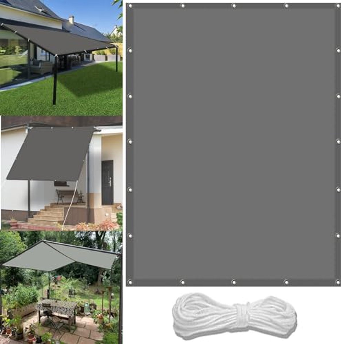 Waterbestendig Tuinhuisje 2.7 x 2.8 m met Gratis Touw en UV-Blok voor Perfecte Bescherming