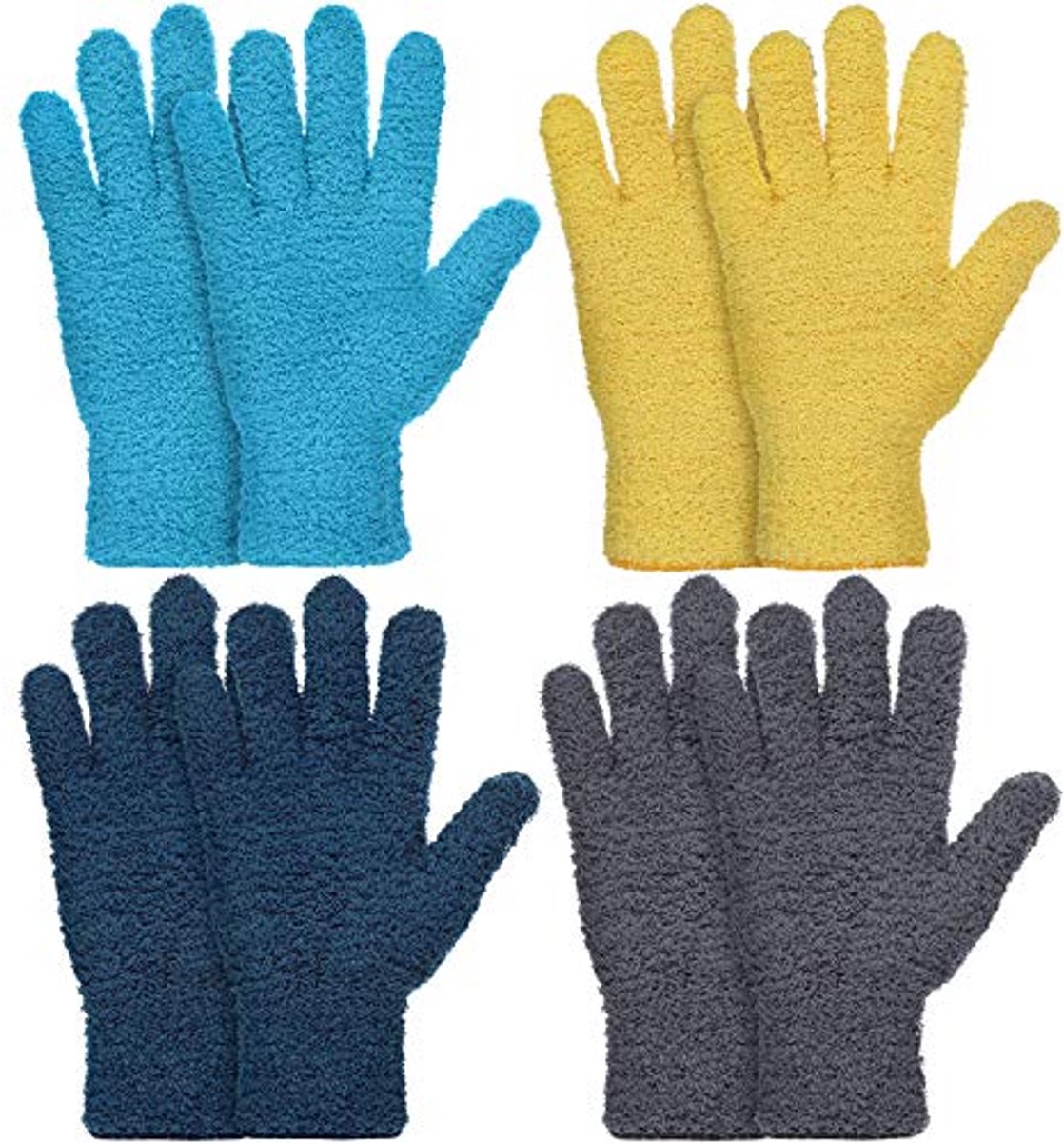 Herbruikbare Microfiber Reinigingswanten voor Auto en Huishouding - 4 Paar