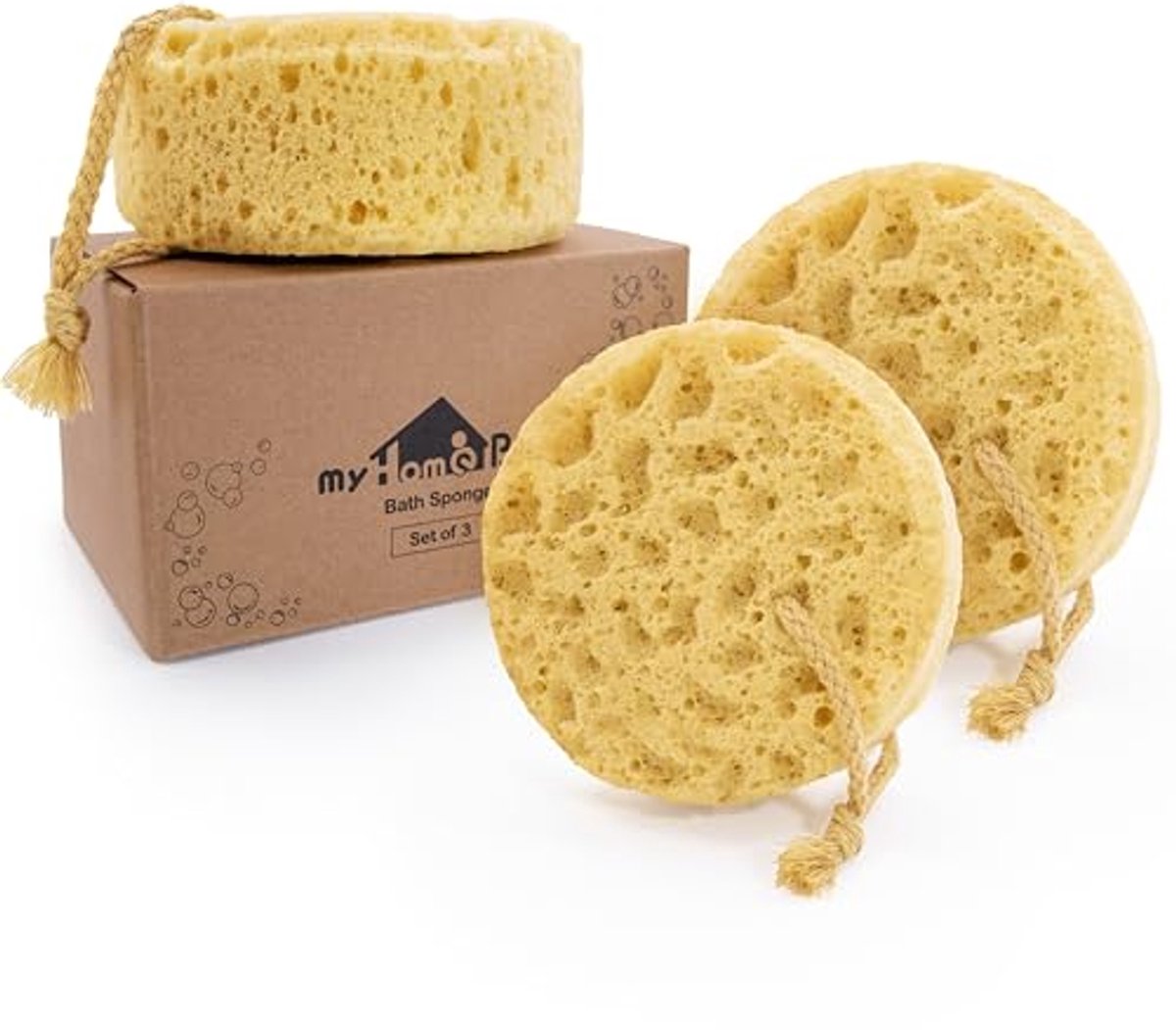 Grote loofah badspons set van 3 - Perfect voor een schuimende douche ervaring