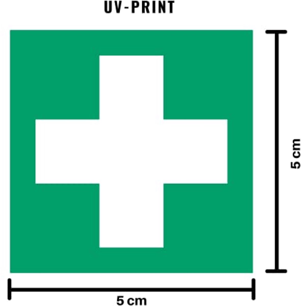 Eerste Hulp Stickers voor Nooduitgangen - 10 Stuks - 5 x 5 cm - UV-bestendige Veiligheidsmarkering