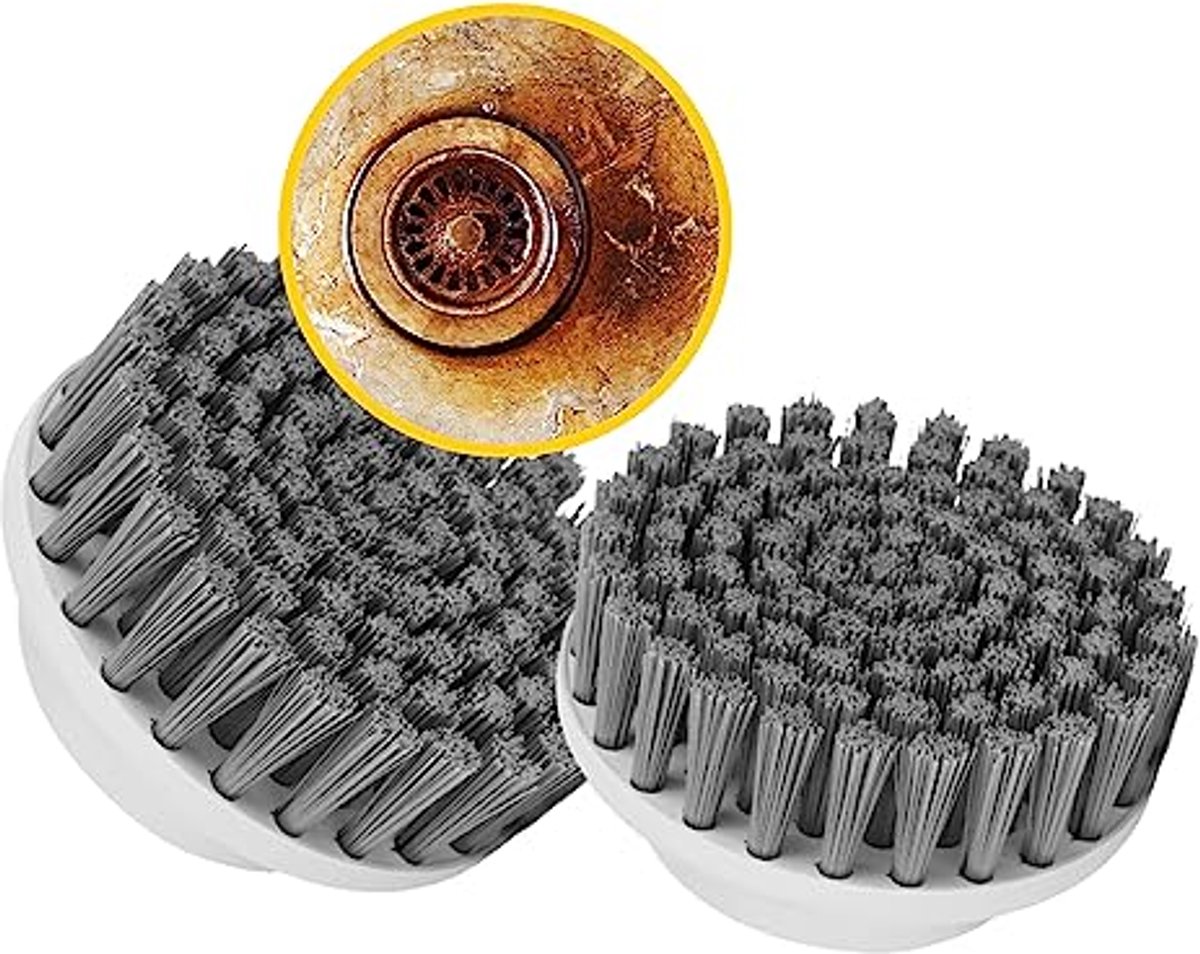 Ronde Opzetborstels voor Elektrische Spin Scrubber - 2 Stuks voor Efficiënte Schoonmaak