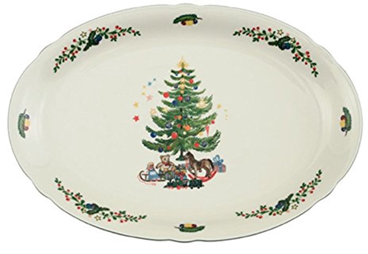 Ovale Servierplatten 35 cm voor Kerst - 2 Stuks