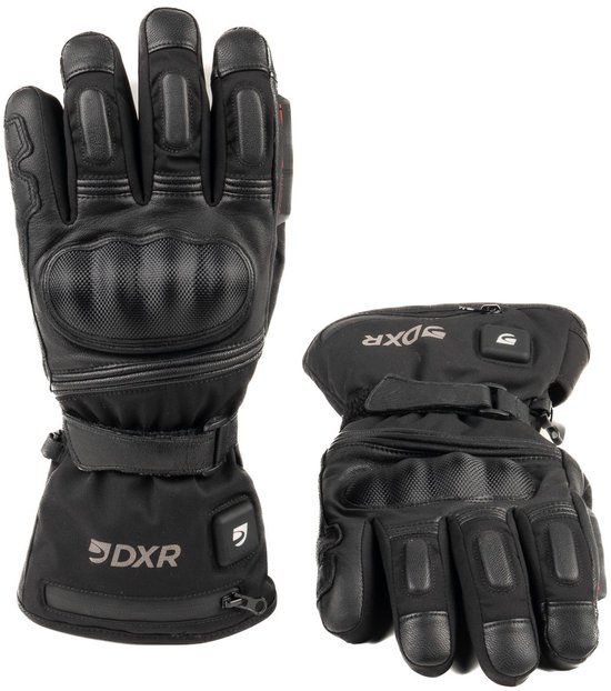 Motor Verwarmde handschoenen BLAZE Gemengd XS Volledig zwart CE-gekeurd van MOTOBLOUZ