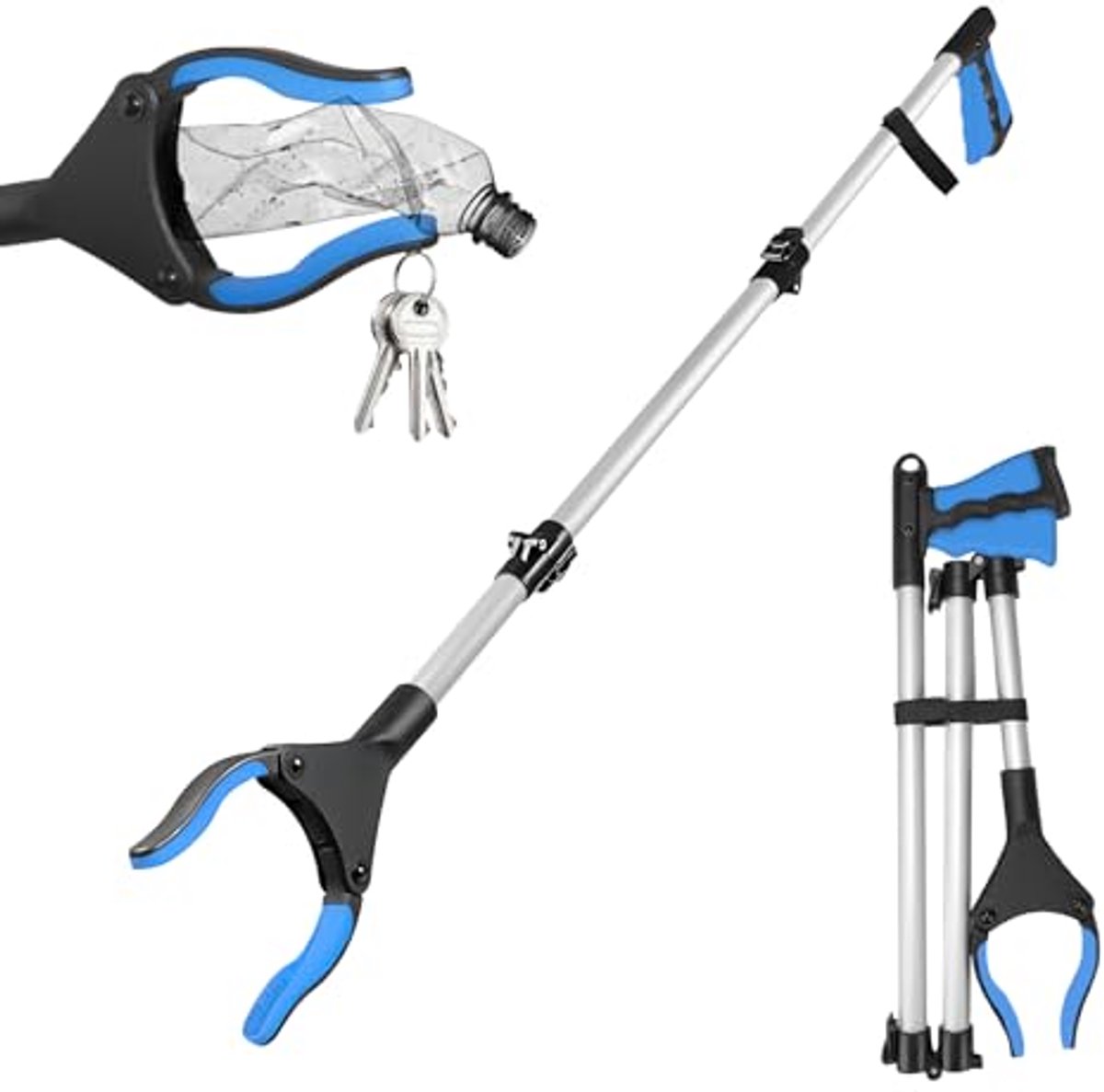 Grijptang voor Senioren - Opvouwbare Vuilnisgrijper met 360° Draaibare Kop en Ergonomische Grip