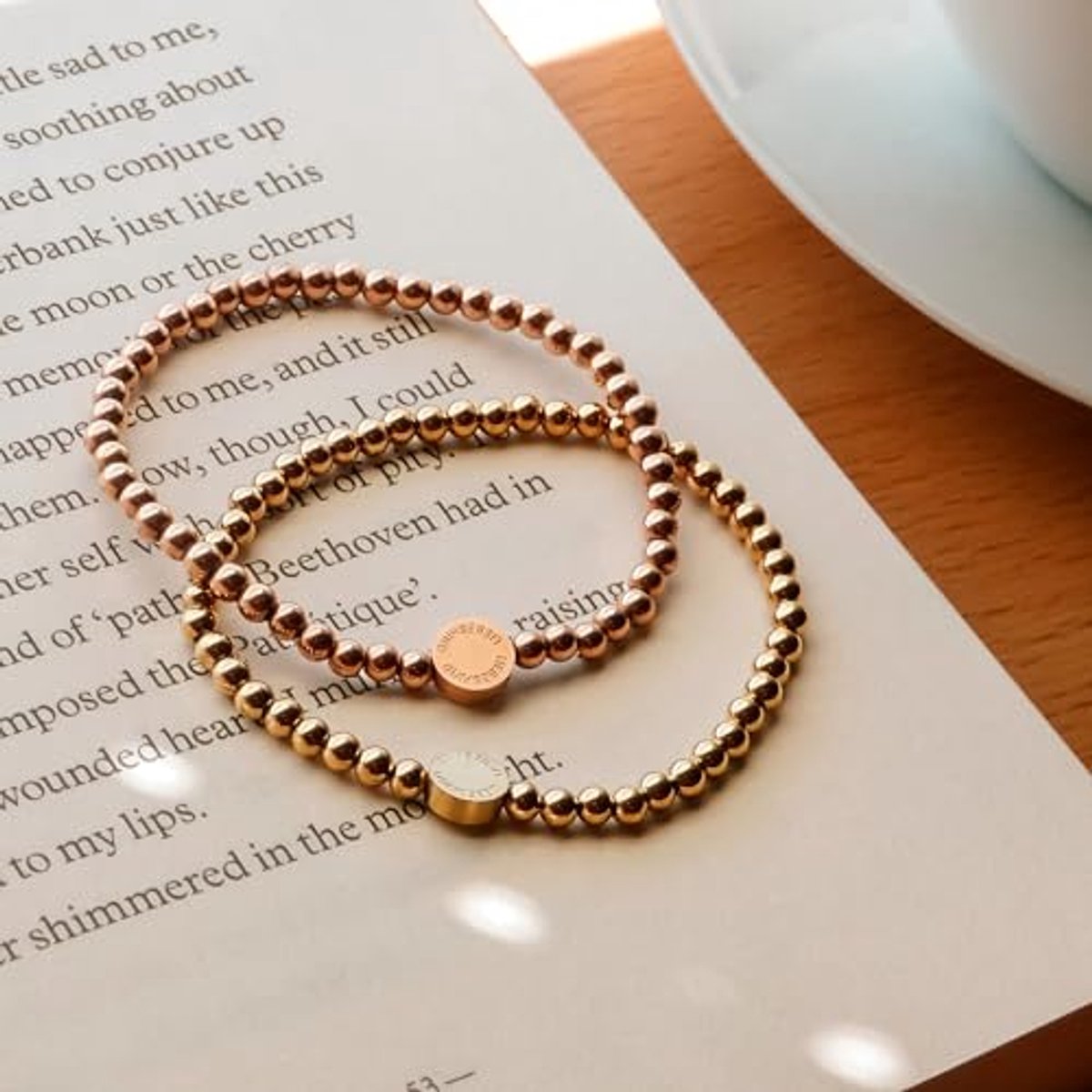 Stainless Steel Bracelet - Modern Design, 4 cm Diameter