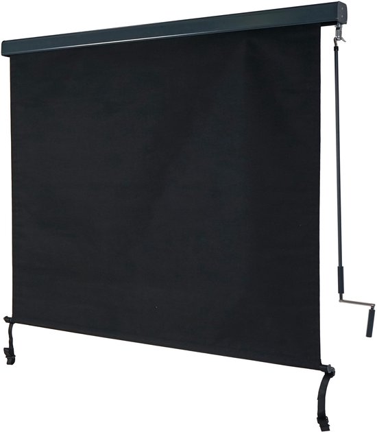 Protection solaire verticale MCW-F42, store enrouleur extérieur brise-vue vertical, tissu protection UV 50 ~ 250x180cm, noir