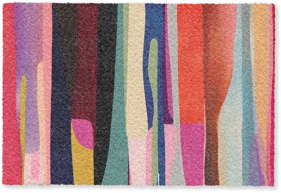 Paillasson 90x60 cm - Tapis d'entrée à rayures colorées - Vertical - Coloré - Tapis d'intérieur - Paillasson d'entrée - Paillassons avec imprimé