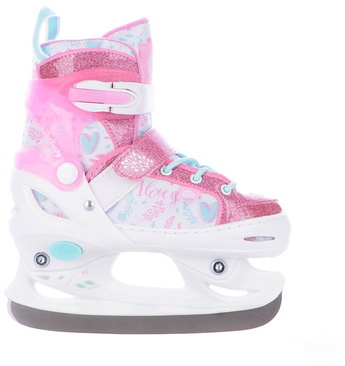Tempish - Ice Sky Girl Verstelbare IJsschaatsen - Kinderen - Wit/roze - 26-29